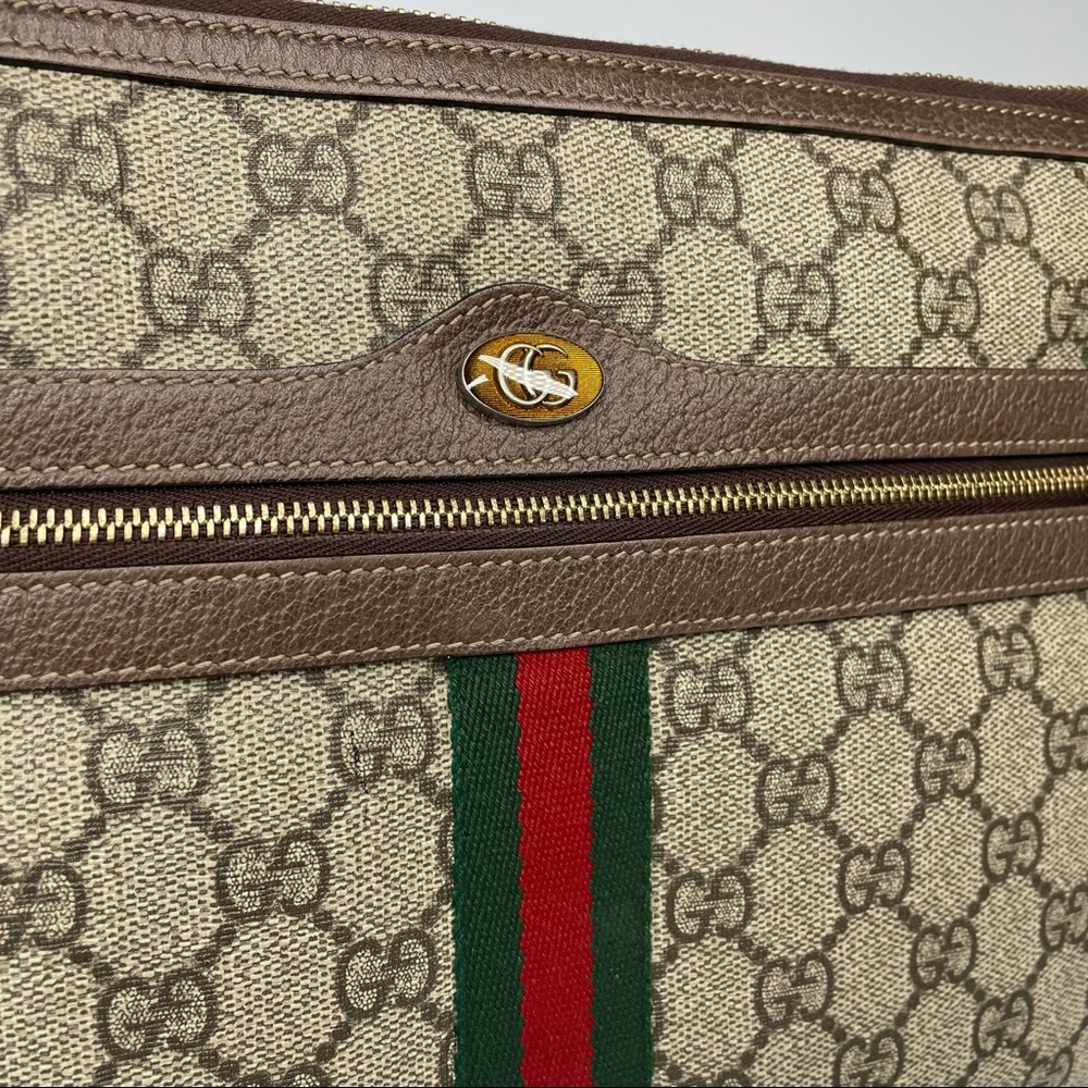 🔴SOLD🔴GUCCI GG Supreme Monogram Large Ophidia Pouch Clutch. - Picture 8 of 17